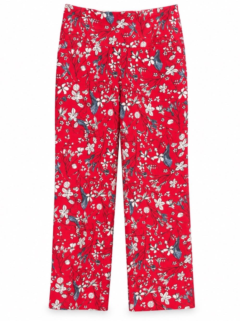 Swing Control Women's 4 Straight-Leg Floral Golf Pants in Red